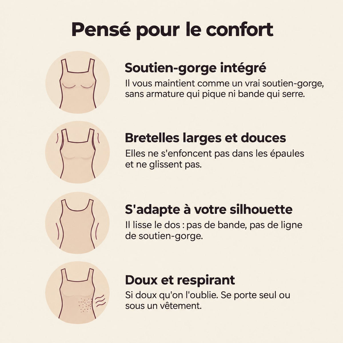 Pensé pour le confort