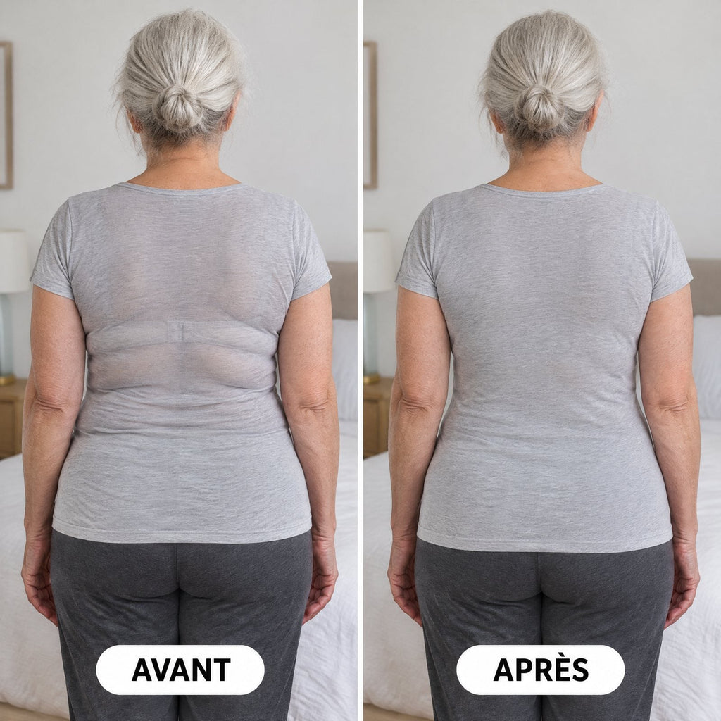 Avant / après : le dos sous un t-shirt