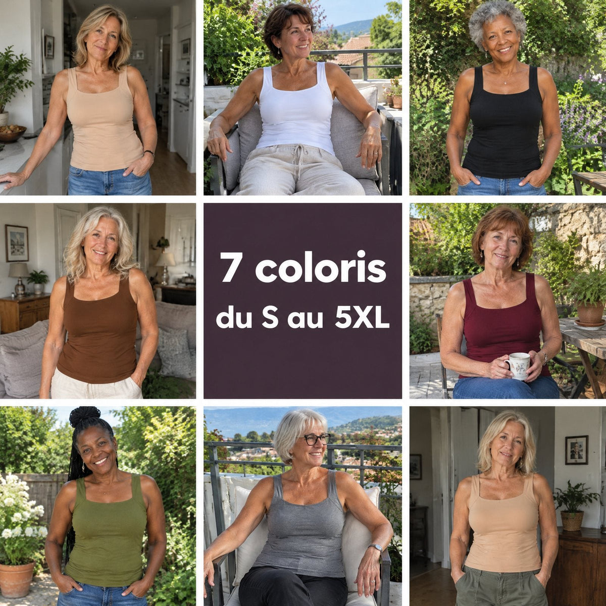 7 coloris, du S au 5XL